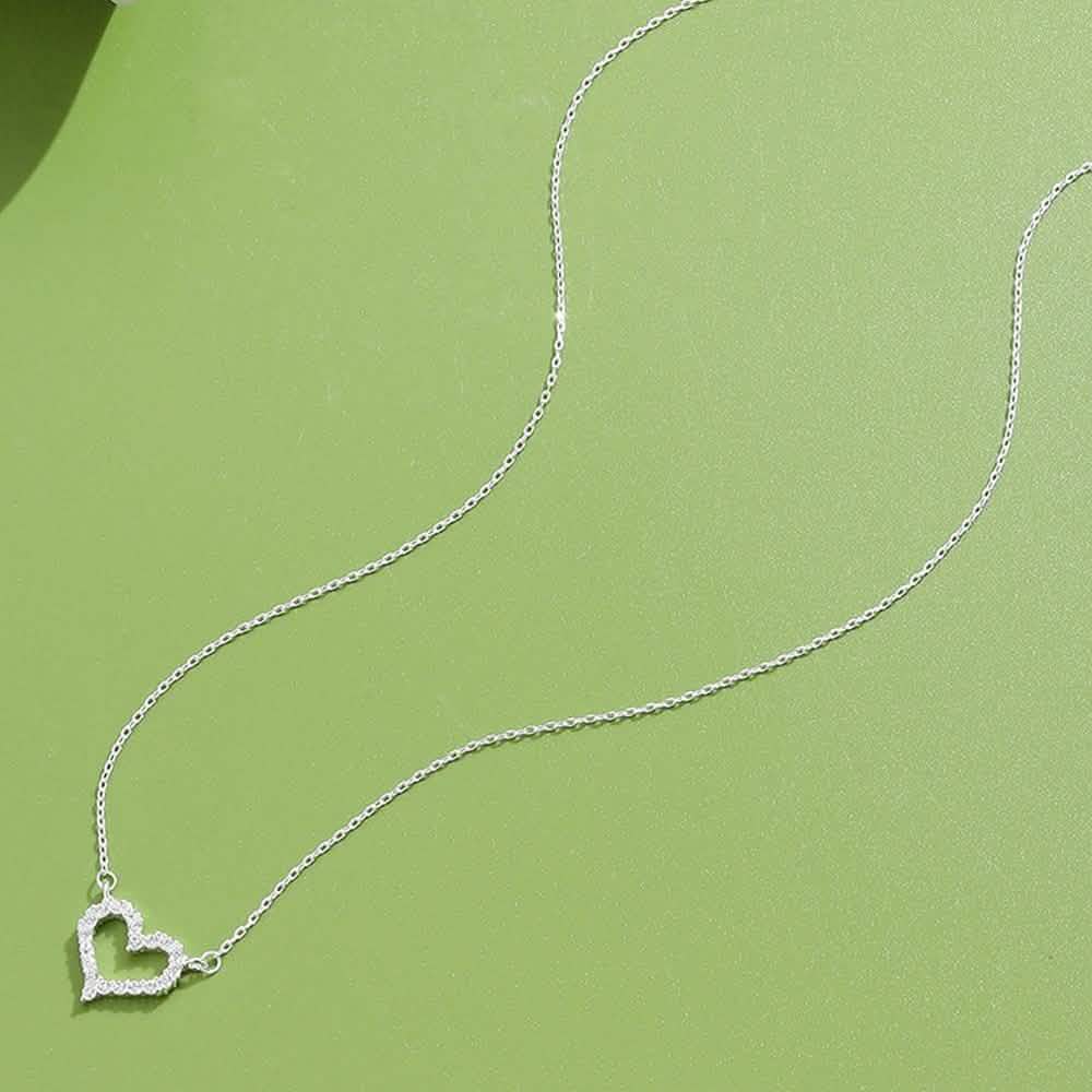 Heart-Shape 925 Sterling Silver Pendant Necklace Necklaces - DailySale