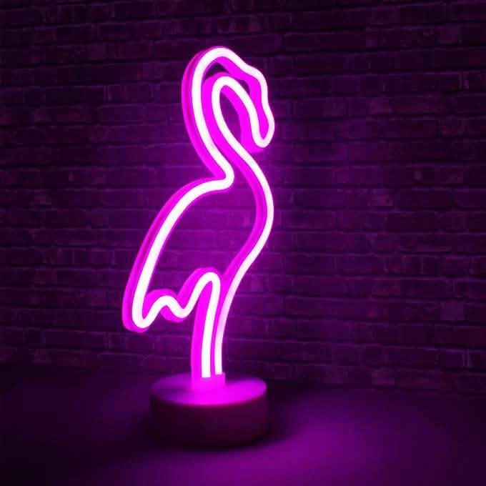 Hearth And Haven Decorative Fluorescent Light Neon Signs Home Decor Lighting & Decor Flamingo - DailySale