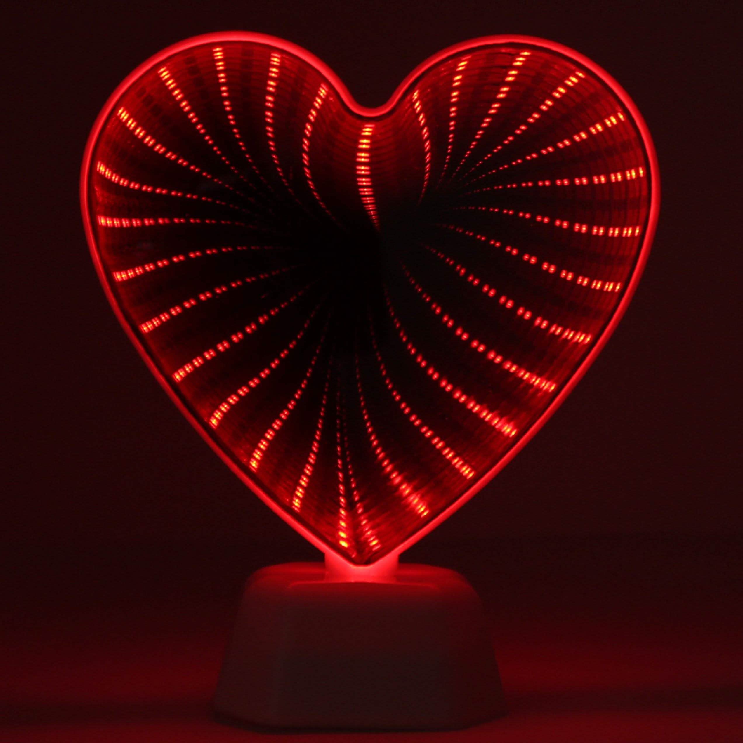 Hearth and Haven Laser Night Light Desktop Decorative Infinity Mirror Lighting & Decor - DailySale