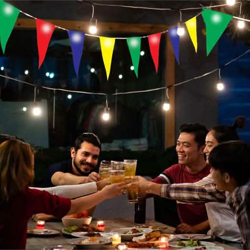 Hearth and Haven Multi-Colored LED Bunting Outdoor Lighting Lighting & Decor - DailySale