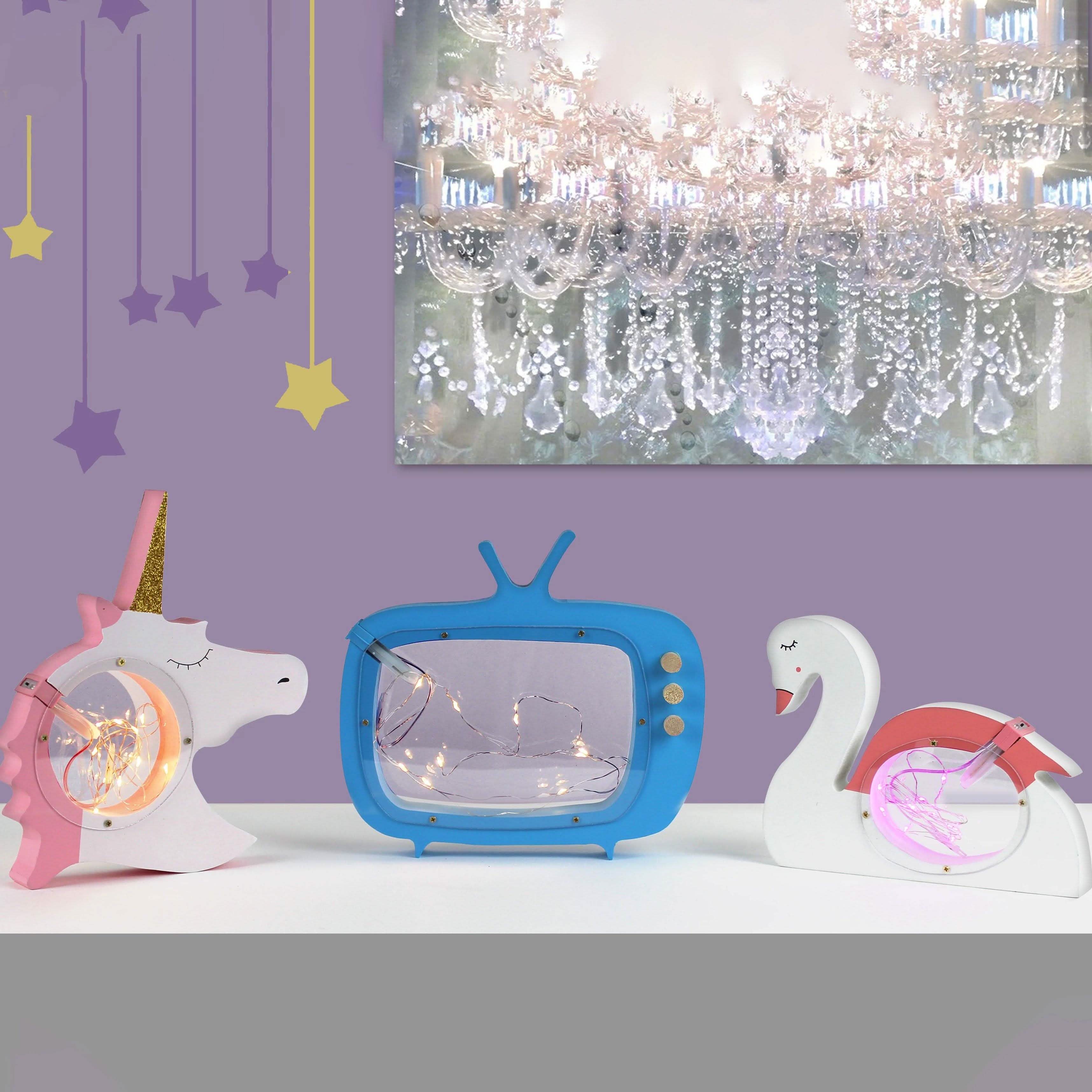 Hearth & Haven Decorative Wooden Table Night Light for Kids Lighting & Decor - DailySale