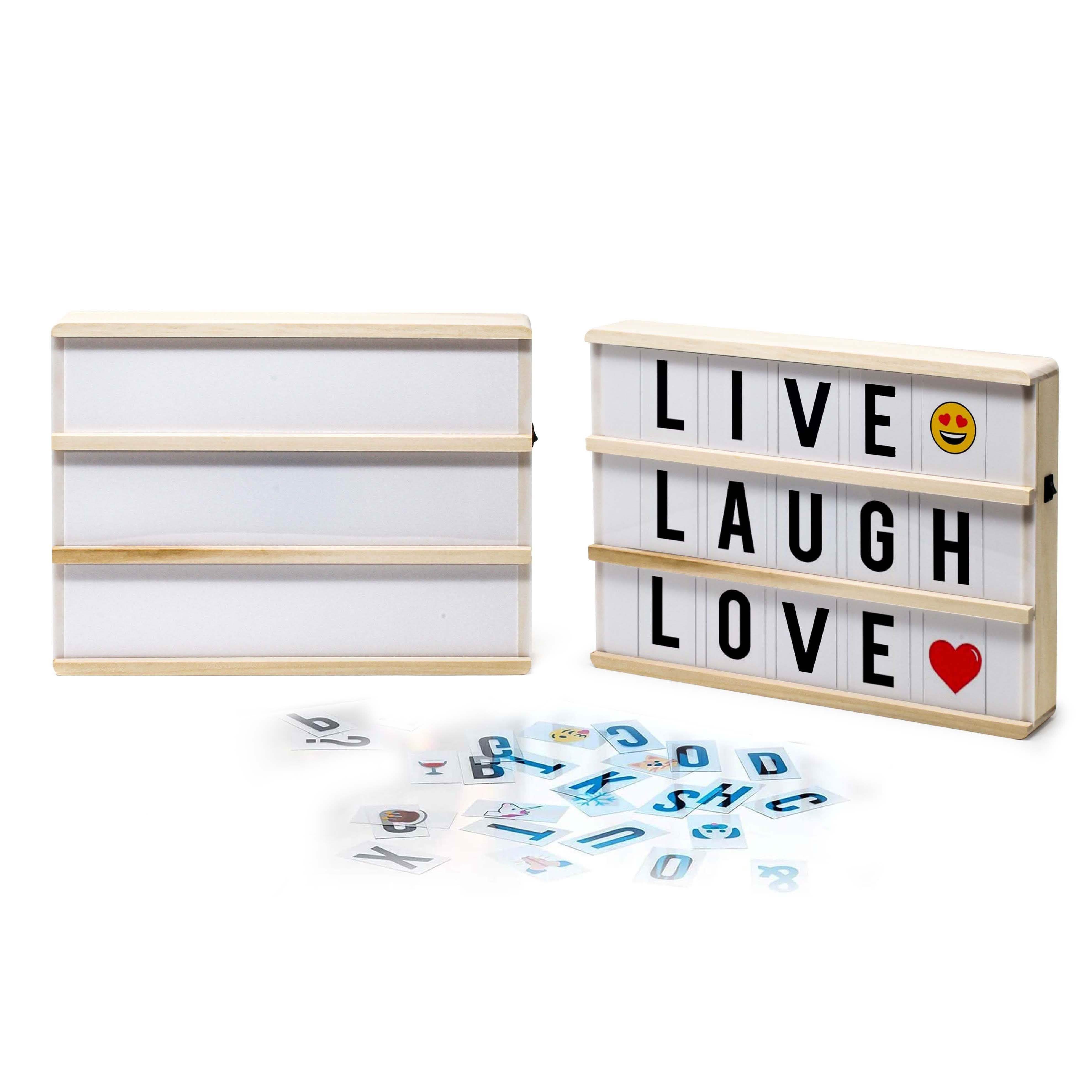 Hearth & Haven Wooden LED Light-Up Message Lightbox Lighting & Decor - DailySale