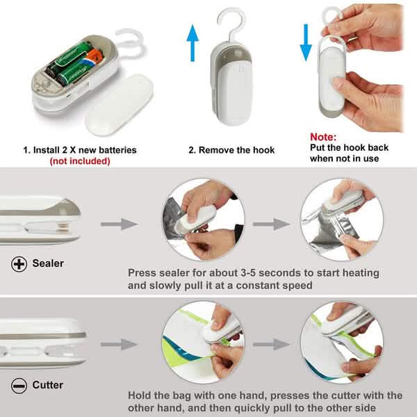 Heated Vacuum Chip Bag Sealer Kitchen Storage - DailySale