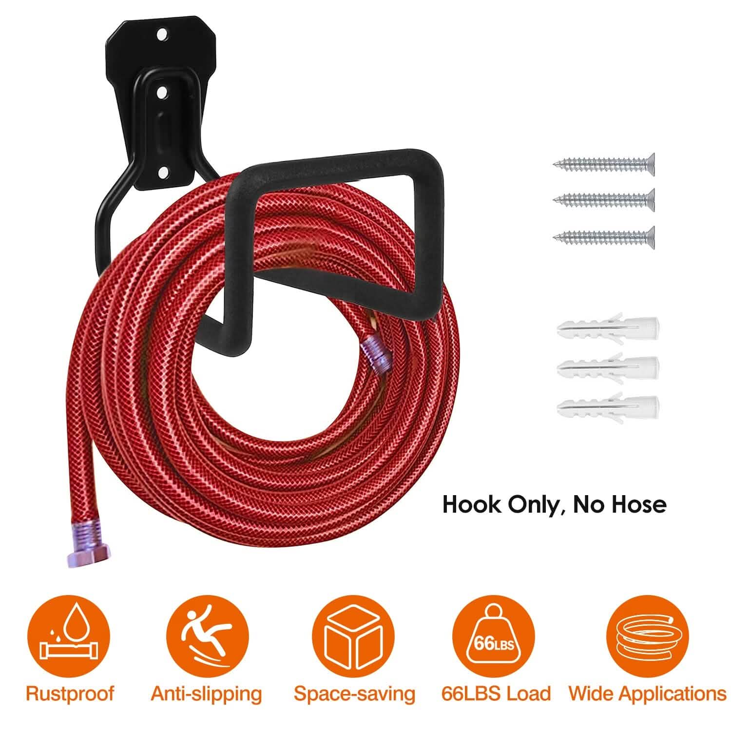 Heavy Duty Iron Hose Holder Wall Mounted Garden & Patio - DailySale