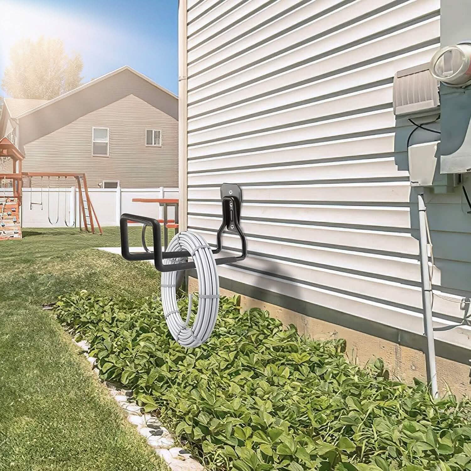 Heavy Duty Iron Hose Holder Wall Mounted Garden & Patio - DailySale