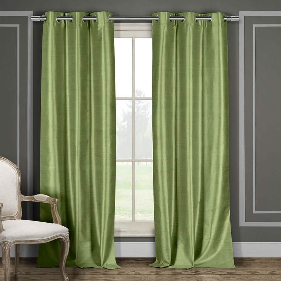 Heavy Faux-Silk Double-Layered Blackout Thermal Panel Pair - Assorted Colors Furniture & Decor - DailySale