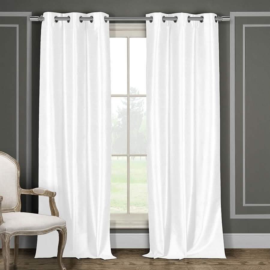 Heavy Faux-Silk Double-Layered Blackout Thermal Panel Pair - Assorted Colors Furniture & Decor - DailySale