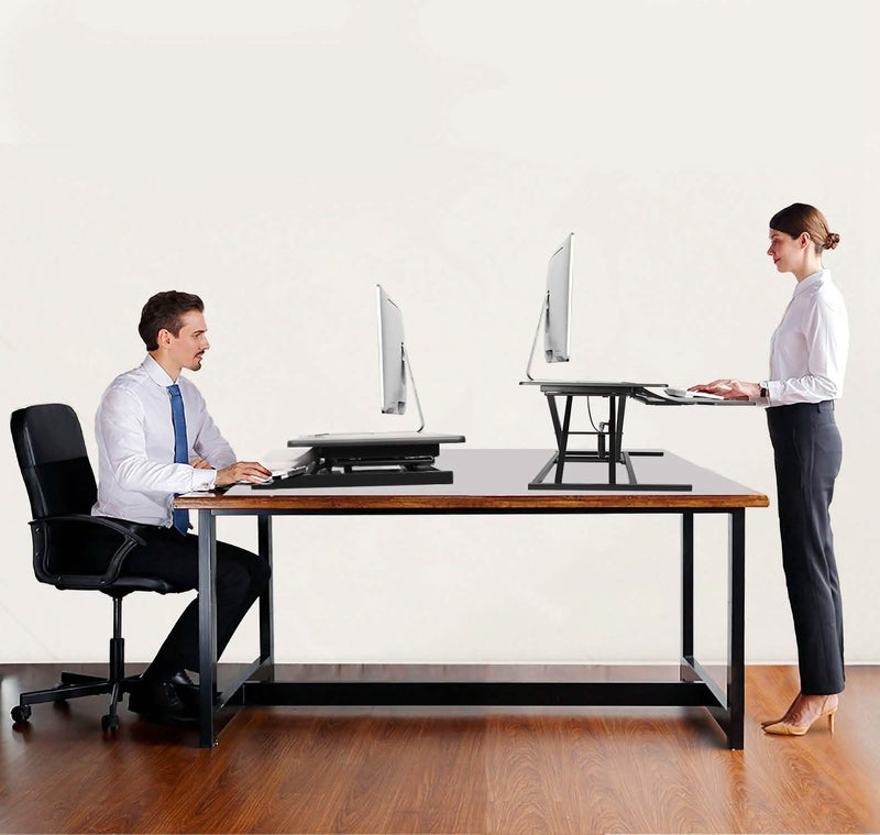 Height Adjustable Standing Desk Converter Workstation Computer Accessories - DailySale