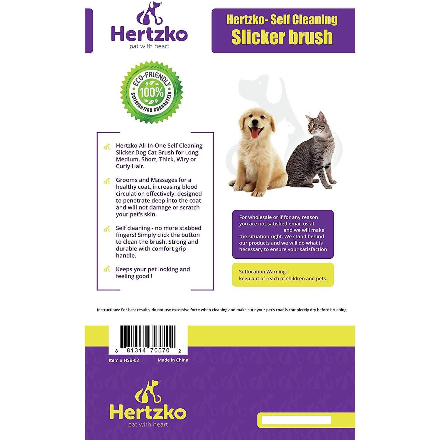 Hertzko Self Cleaning Slicker Brush Pet Supplies - DailySale