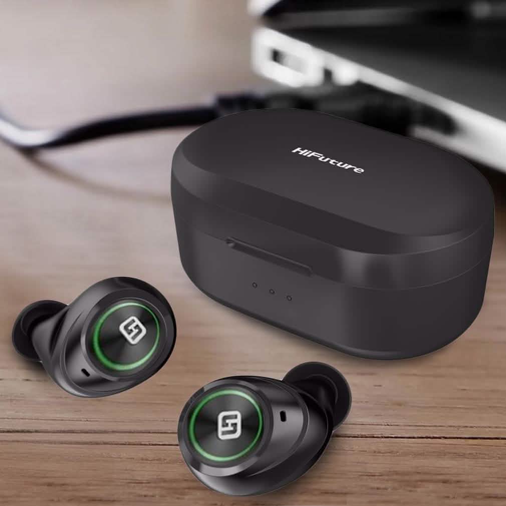 HiFuture Tidy Buds True Wireless Bluetooth Earbuds with Wireless Charging Case Headphones & Speakers - DailySale