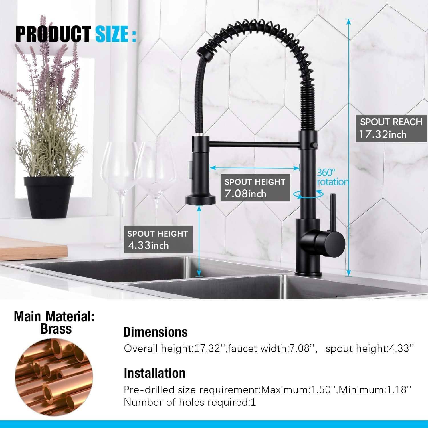 High Arc Spring Kitchen Sink Faucet Kitchen Tools & Gadgets - DailySale