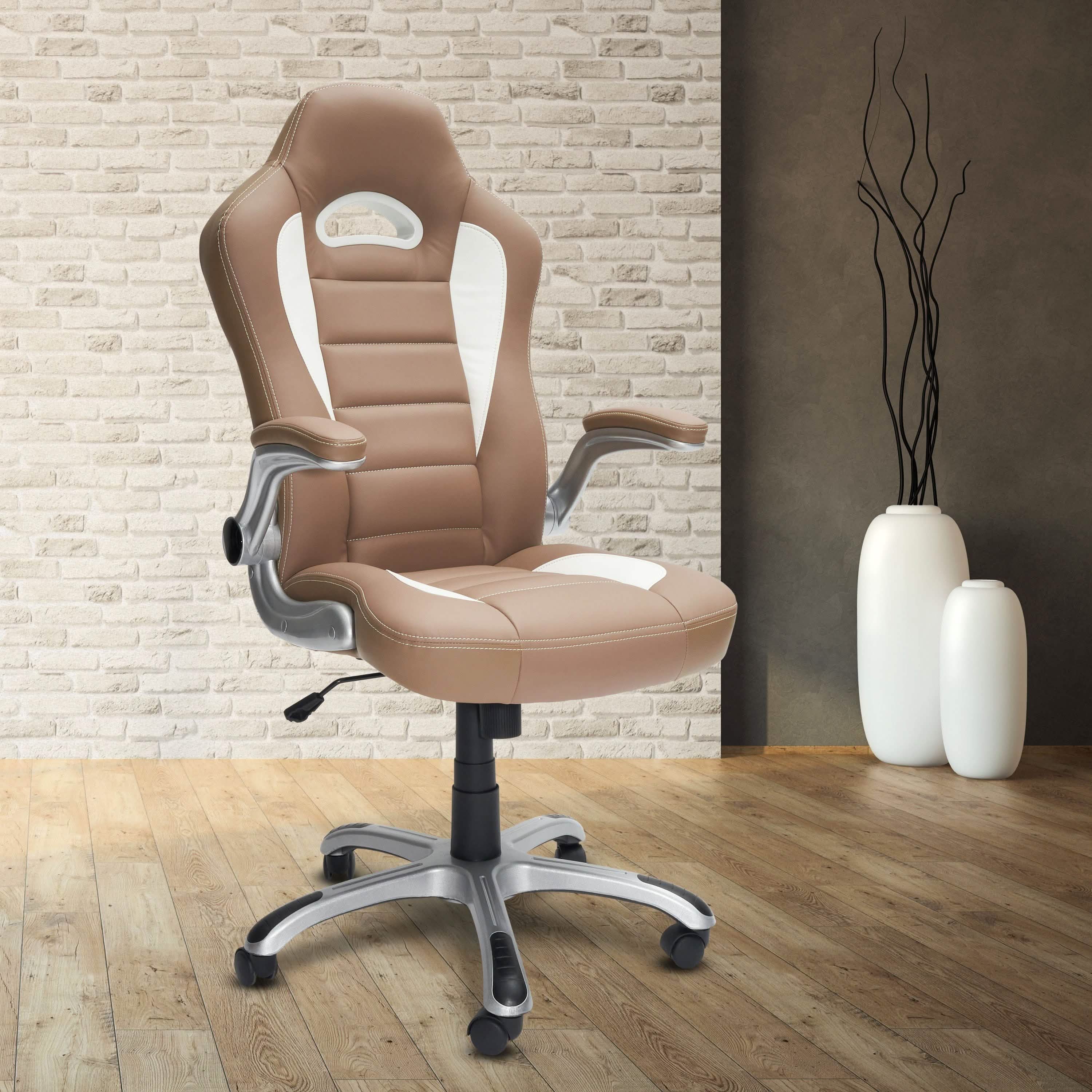 High Back Executive Sport Race Office Chair With Flip-up Arms Everything Else - DailySale