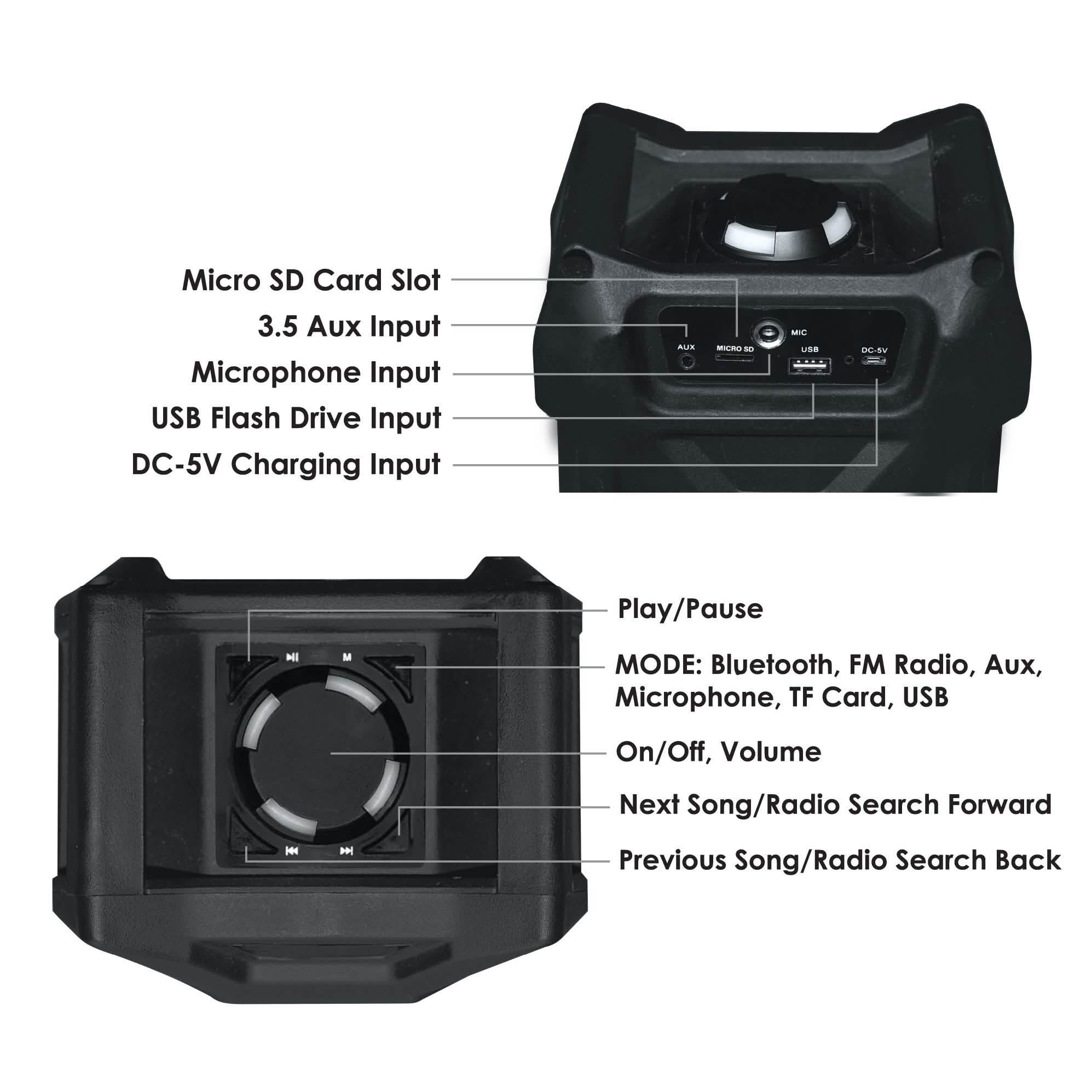 High Fidelity Wireless Tailgate LED Speaker Speakers - DailySale