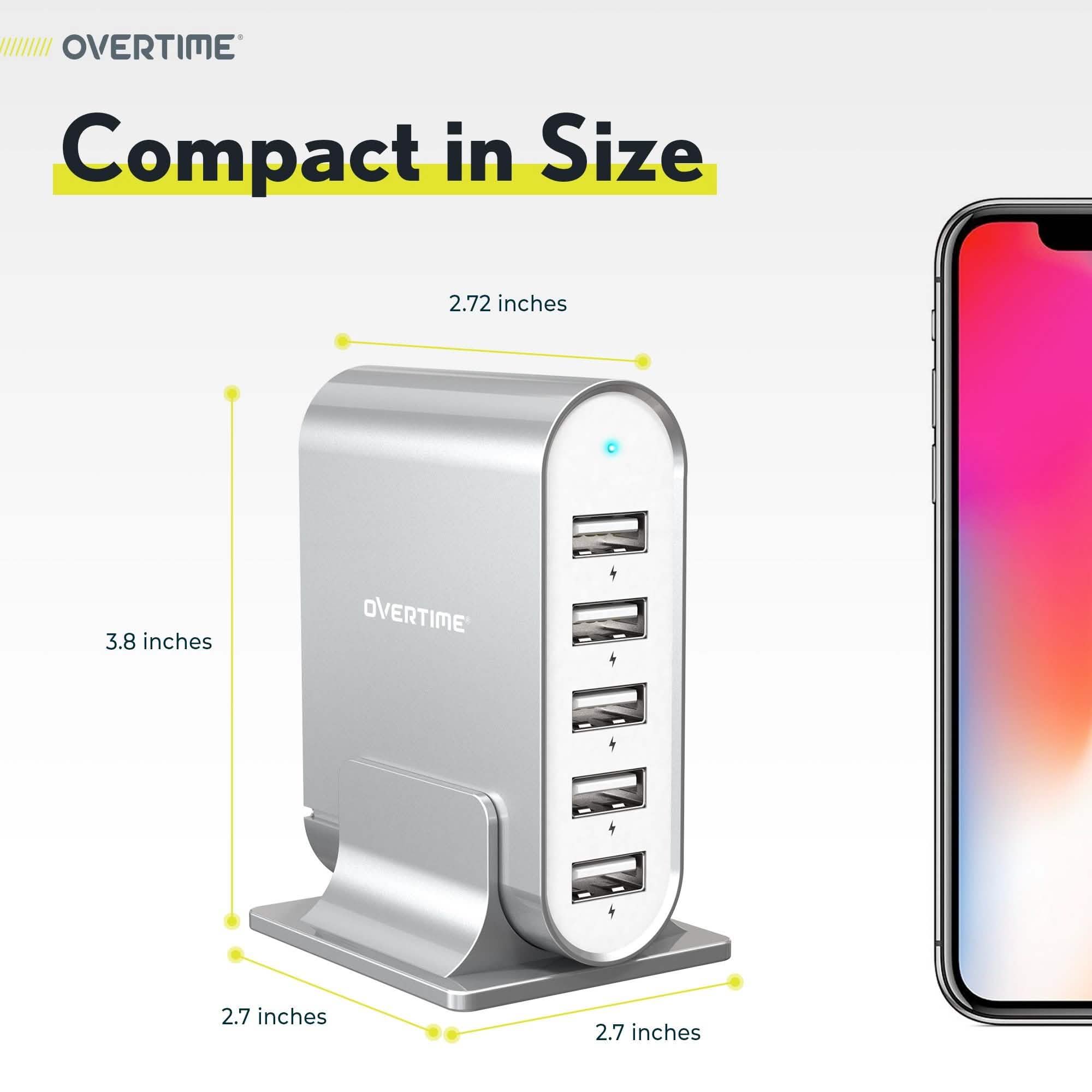 High Power 35.5W/7.1A 5-Port USB Desktop Charging Dock Mobile Accessories - DailySale