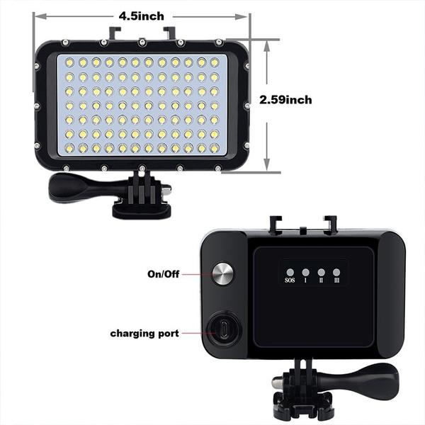 High Power Dimmable Waterproof LED Video Light Cameras & Drones - DailySale