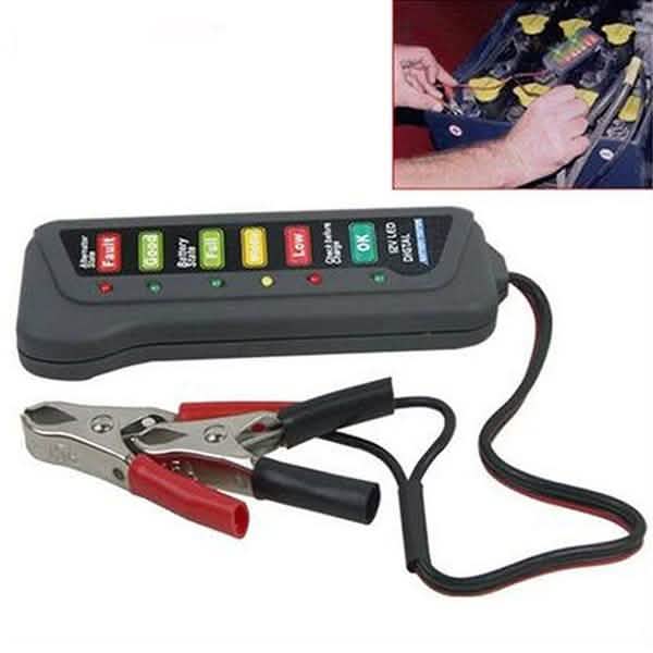 High Quality LED Digital Battery Alternator Tester for Car Motorcycle Trucks 12V Automotive - DailySale