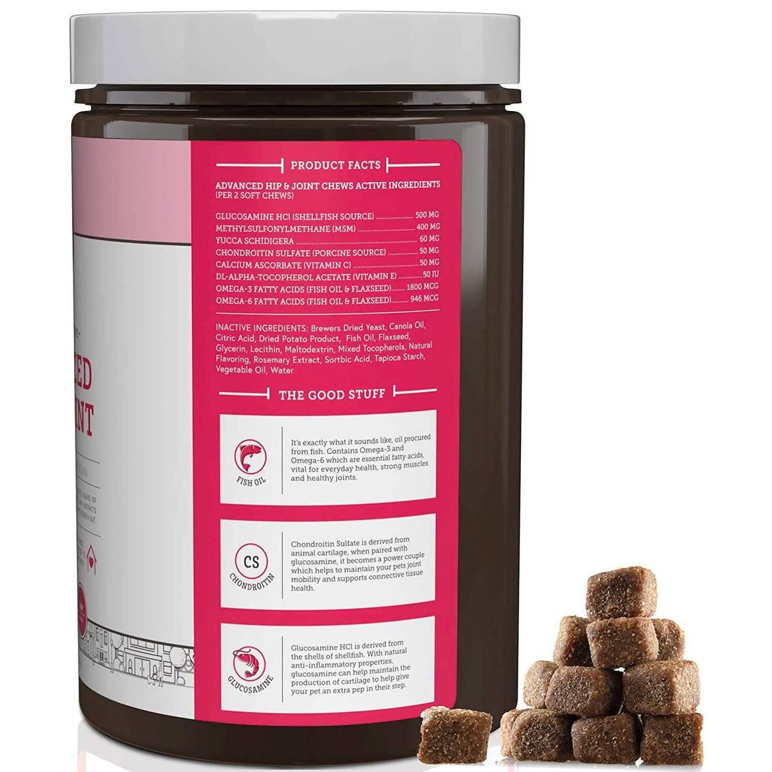 Hip and Joint Advanced Level 2 Formula All Natural Glucosamine Supplement for Dogs and Cat Pet Supplies - DailySale