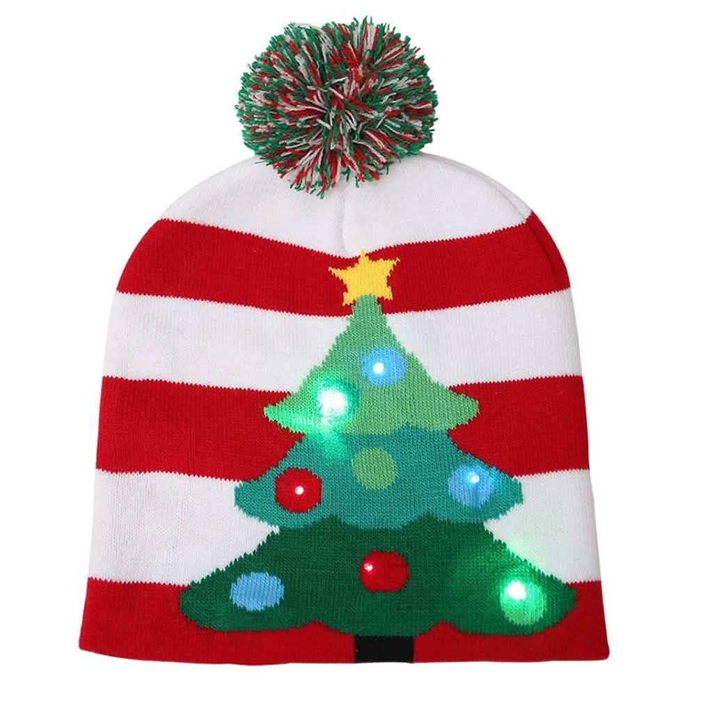 Holiday Fun LED Beanie for Men and Women Women's Apparel Tree - DailySale