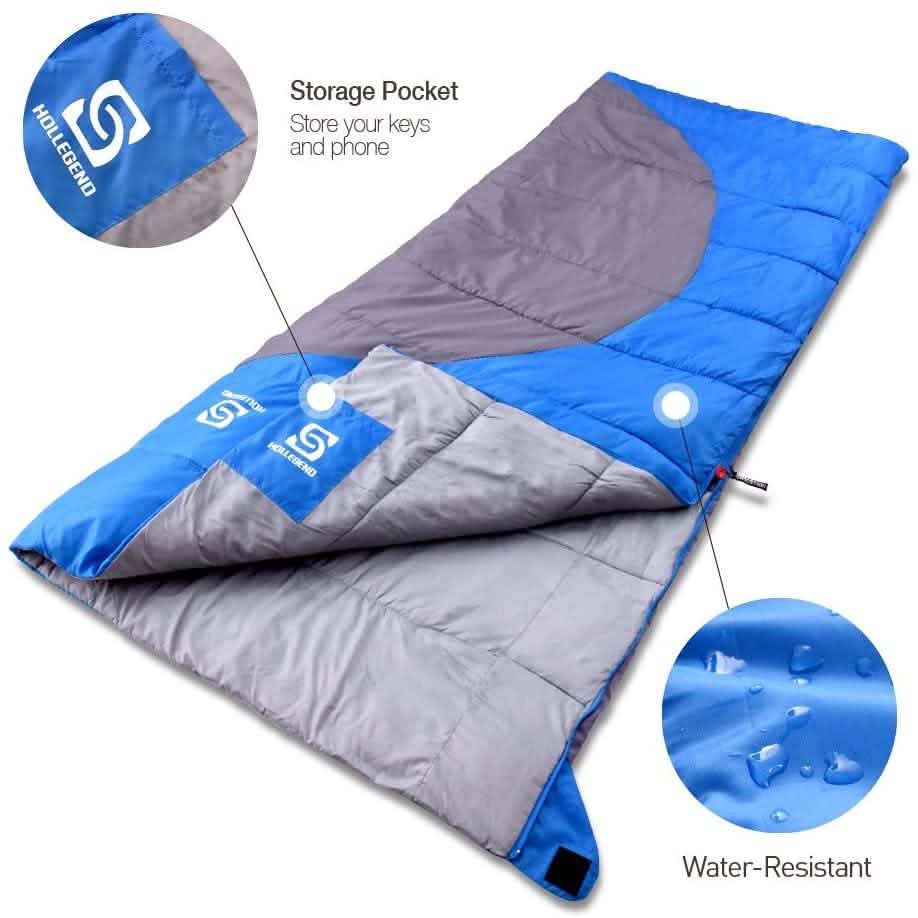 HOLLEGEND Sleeping Bag - Envelope Lightweight Portable Sports & Outdoors - DailySale