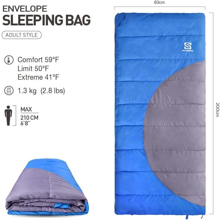 HOLLEGEND Sleeping Bag - Envelope Lightweight Portable Sports & Outdoors - DailySale