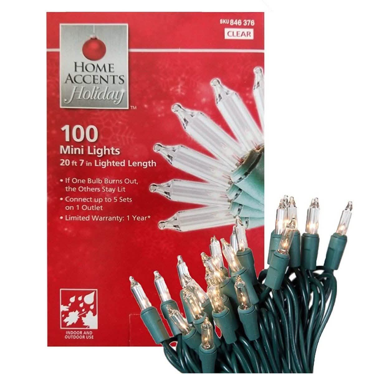 Home Accents Holiday 100 Mini Lights Home Lighting - DailySale