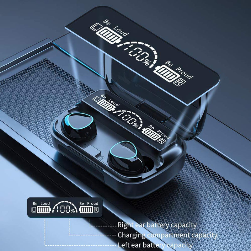 Closeup of charging panel of Hornorm Bluetooth 5.1 Earphones Auto Pairing Bluetooth Headphones