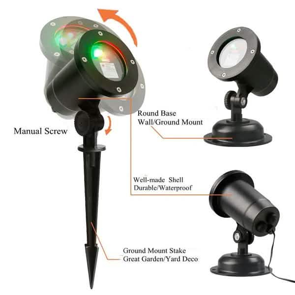 Hot Outdoor Indoor Waterproof Green & Red Laser Projector Light String & Fairy Lights - DailySale