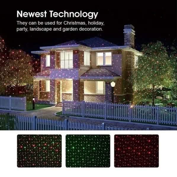 Hot Outdoor Indoor Waterproof Green & Red Laser Projector Light String & Fairy Lights - DailySale