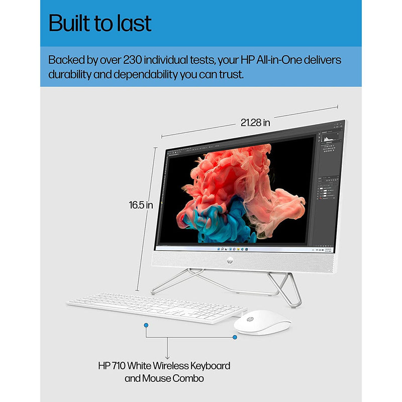 HP All-in-One Bundle PC, 23.8" FHD Touchscreen Display, Intel Core i5-1235U 8GB RAM 512GB SSD (Refurbished) Desktops - DailySale