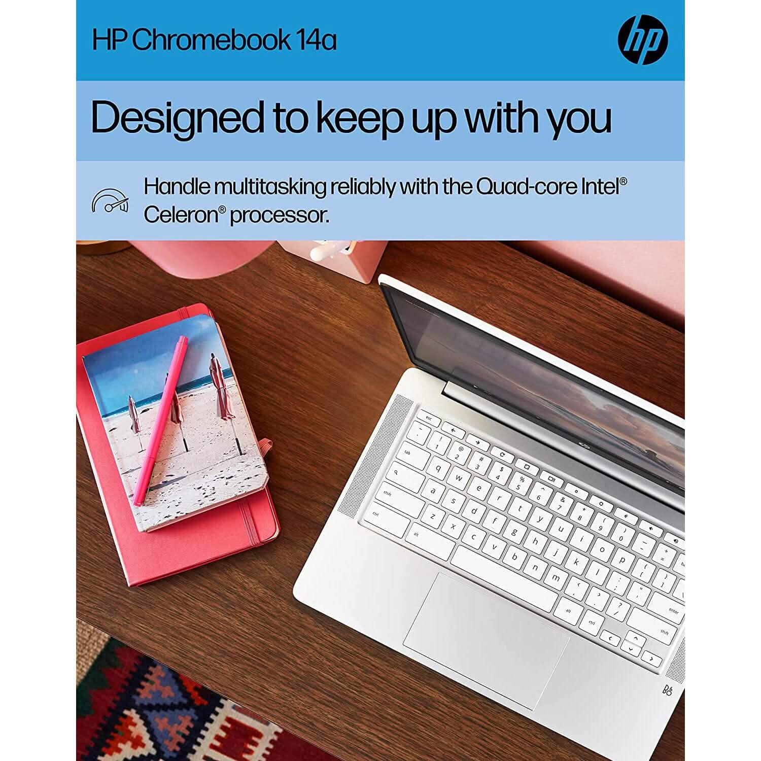 HP Chromebook 14" Laptop Intel Celeron N4120 Processor 4GB RAM 64GB SSD (Refurbished) Laptops - DailySale