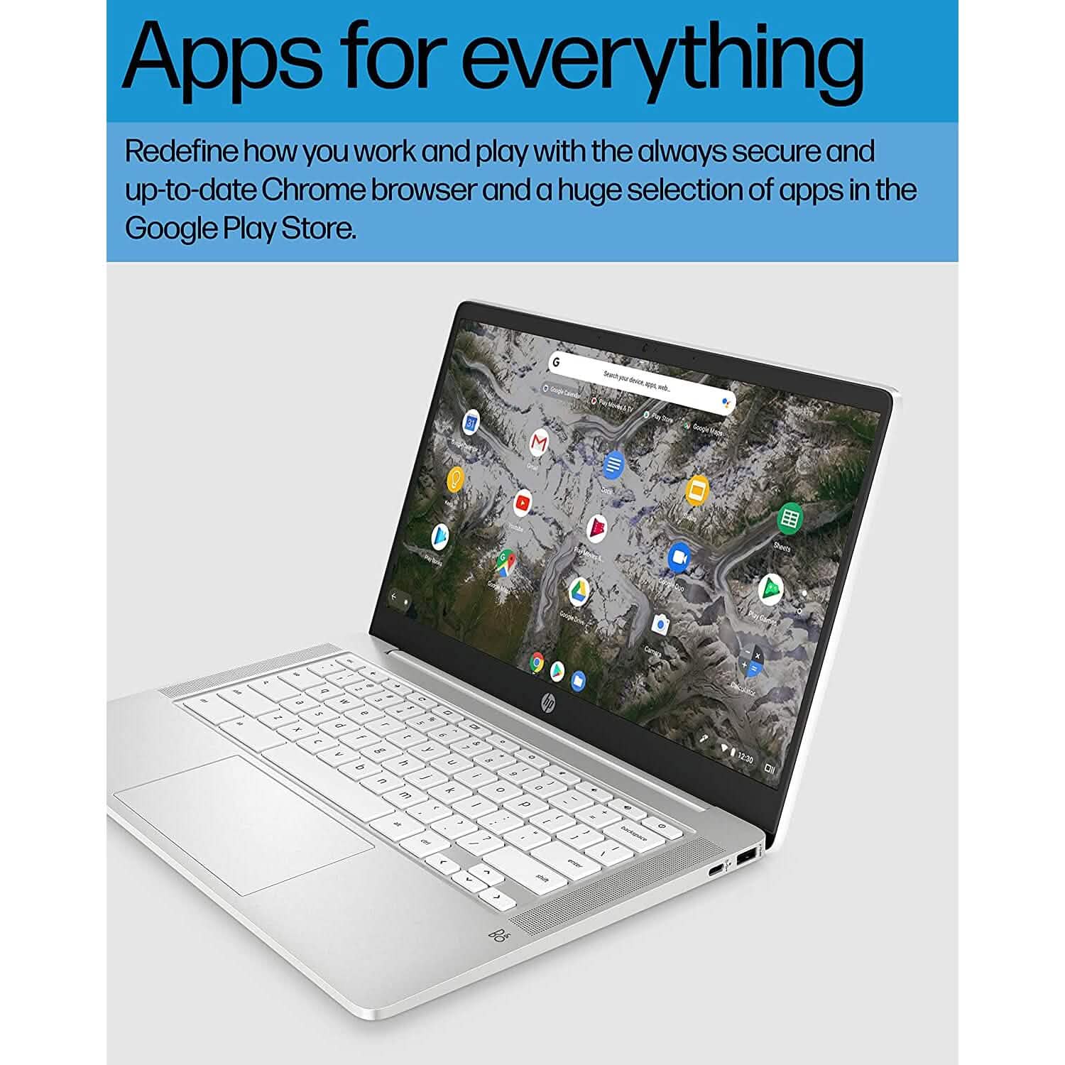 HP Chromebook 14" Laptop Intel Celeron N4120 Processor 4GB RAM 64GB SSD (Refurbished) Laptops - DailySale