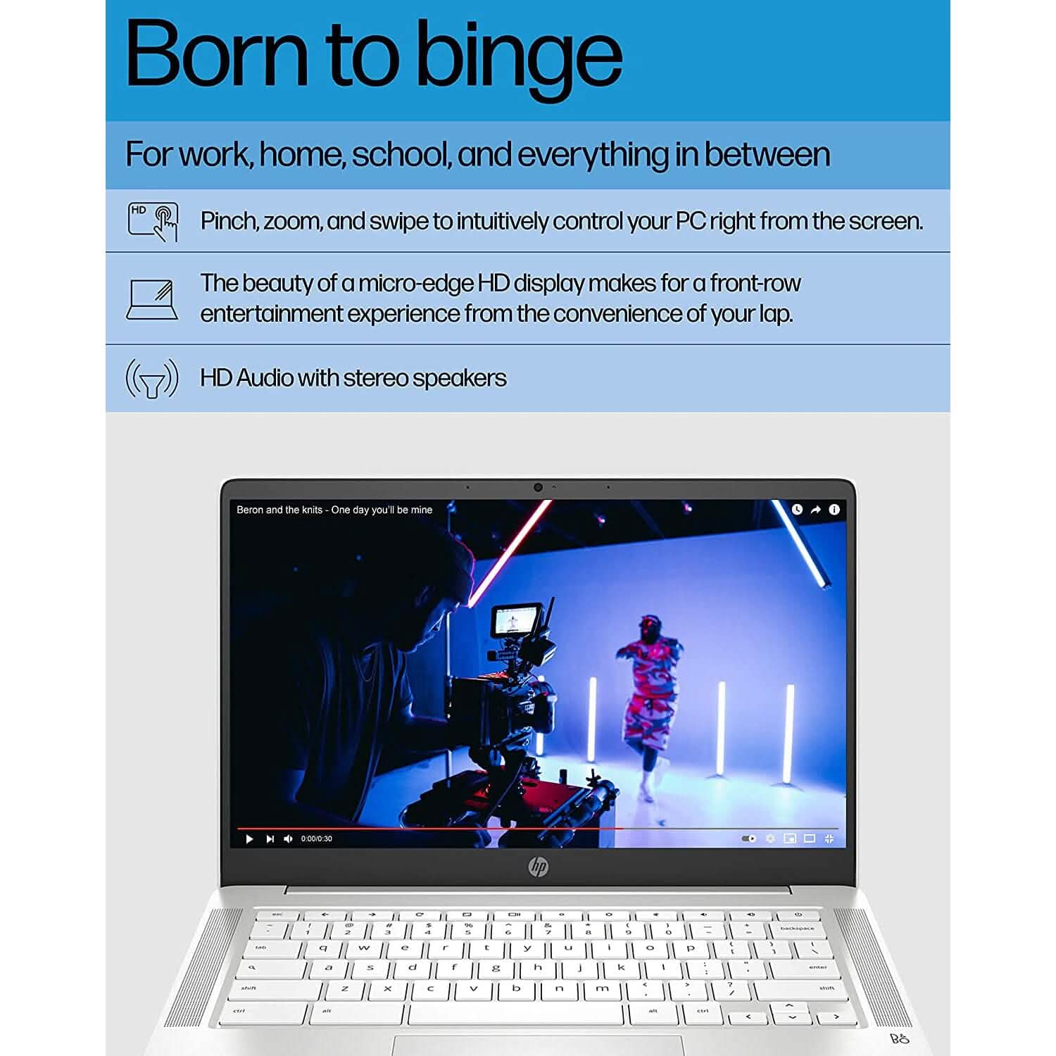 HP Chromebook 14" Laptop Intel Celeron N4120 Processor 4GB RAM 64GB SSD (Refurbished) Laptops - DailySale