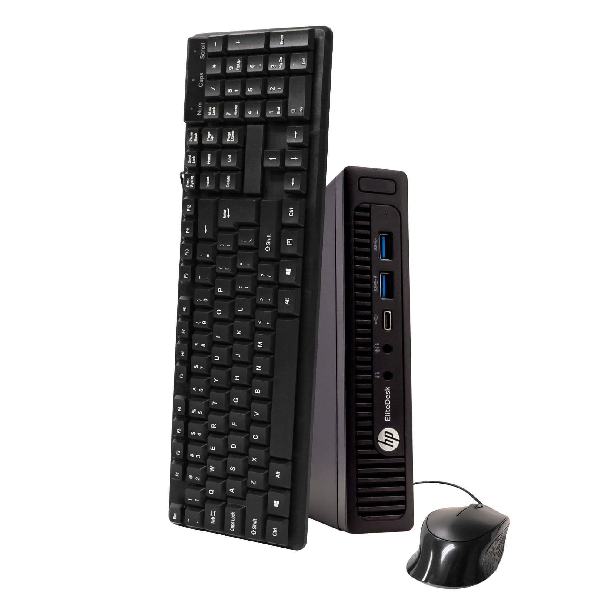 HP EliteDesk 800G1 Tiny Form Factor Computer PC 240GB SSD Windows 10 Professional Desktops - DailySale