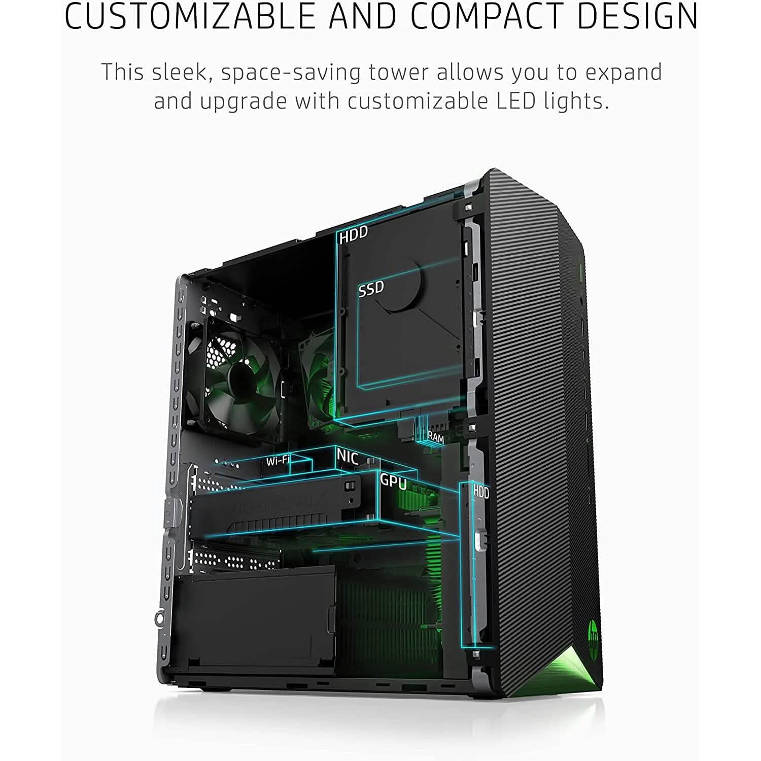 HP Pavilion Gaming PC AMD Ryzen 3 5300G Processor 8GB RAM 256GB SSD (Refurbished) Desktops - DailySale