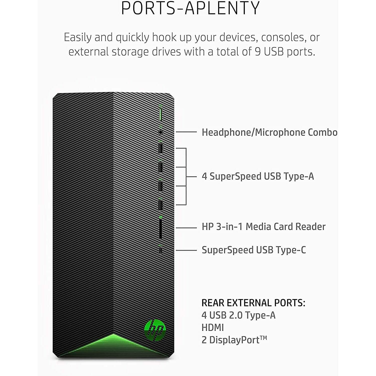 HP Pavilion Gaming PC AMD Ryzen 3 5300G Processor 8GB RAM 256GB SSD (Refurbished) Desktops - DailySale