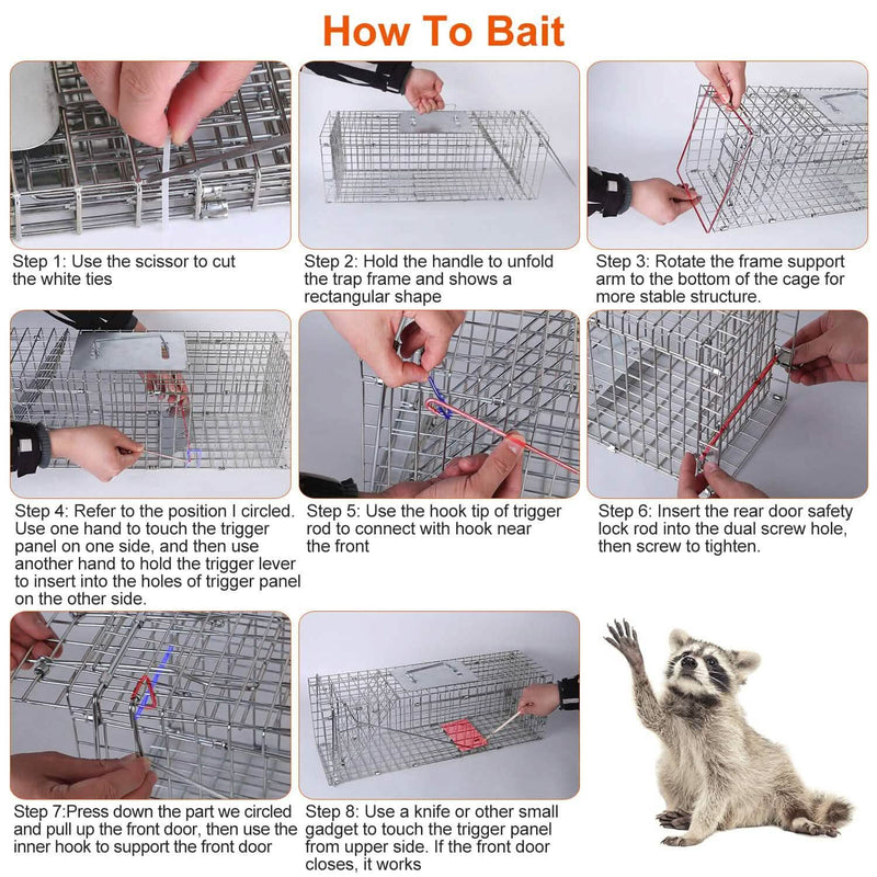Humane Live Animal Rodent Cage Collapsible Galvanized Wire Pest Control - DailySale