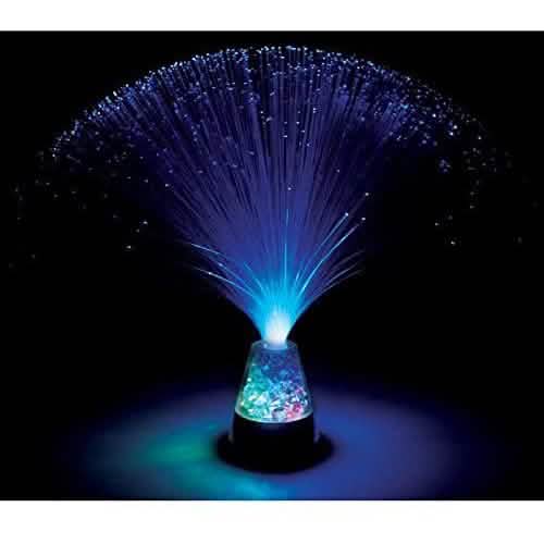 Ice Fiber Optic Light with Color-changing Crystal Base Indoor Lighting - DailySale