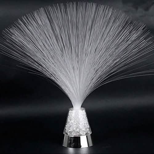 Ice Fiber Optic Light with Color-changing Crystal Base Indoor Lighting - DailySale