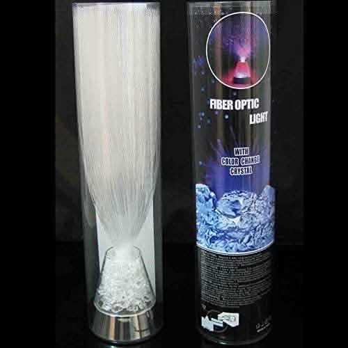 Ice Fiber Optic Light with Color-changing Crystal Base Indoor Lighting - DailySale