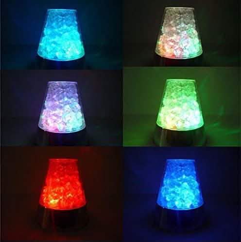 Ice Fiber Optic Light with Color-changing Crystal Base Indoor Lighting - DailySale
