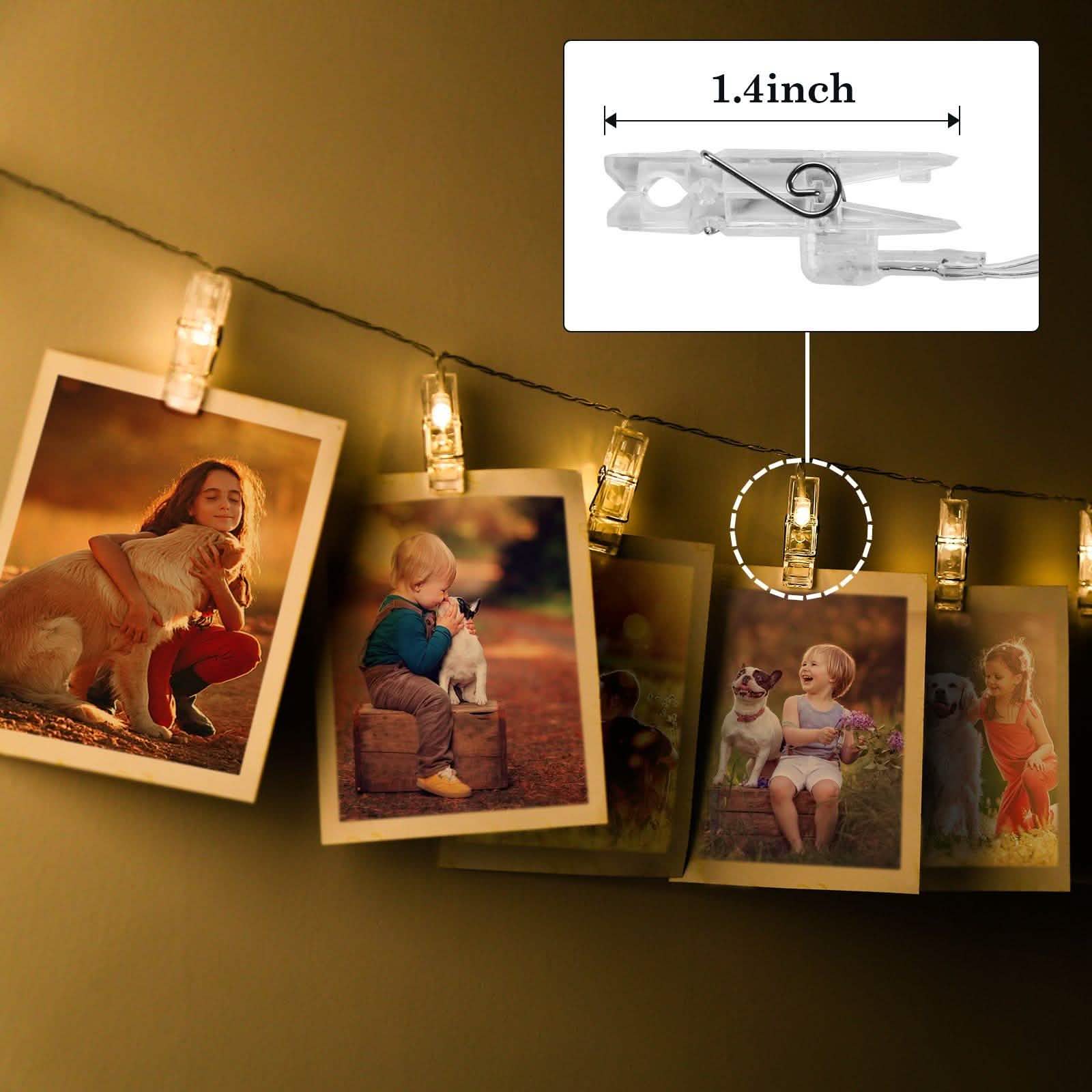 IMAGE 7ft 20 Photo Clips LED String Lights String & Fairy Lights - DailySale