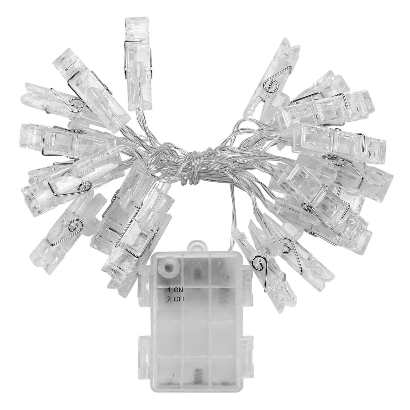 IMAGE 7ft 20 Photo Clips LED String Lights String & Fairy Lights - DailySale