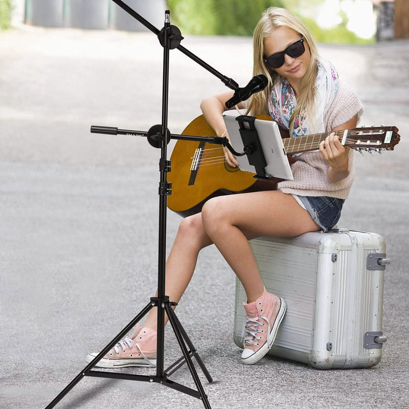 IMAGE Microphone Stand with Mic Clip Holder Headphones & Audio - DailySale