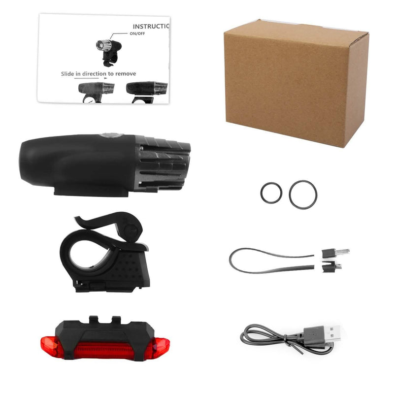 iMounTEK Bike Front Flashlight IPX4 Water-Resistant with Tail Warning/Safety LED Lamp Sports & Outdoors - DailySale