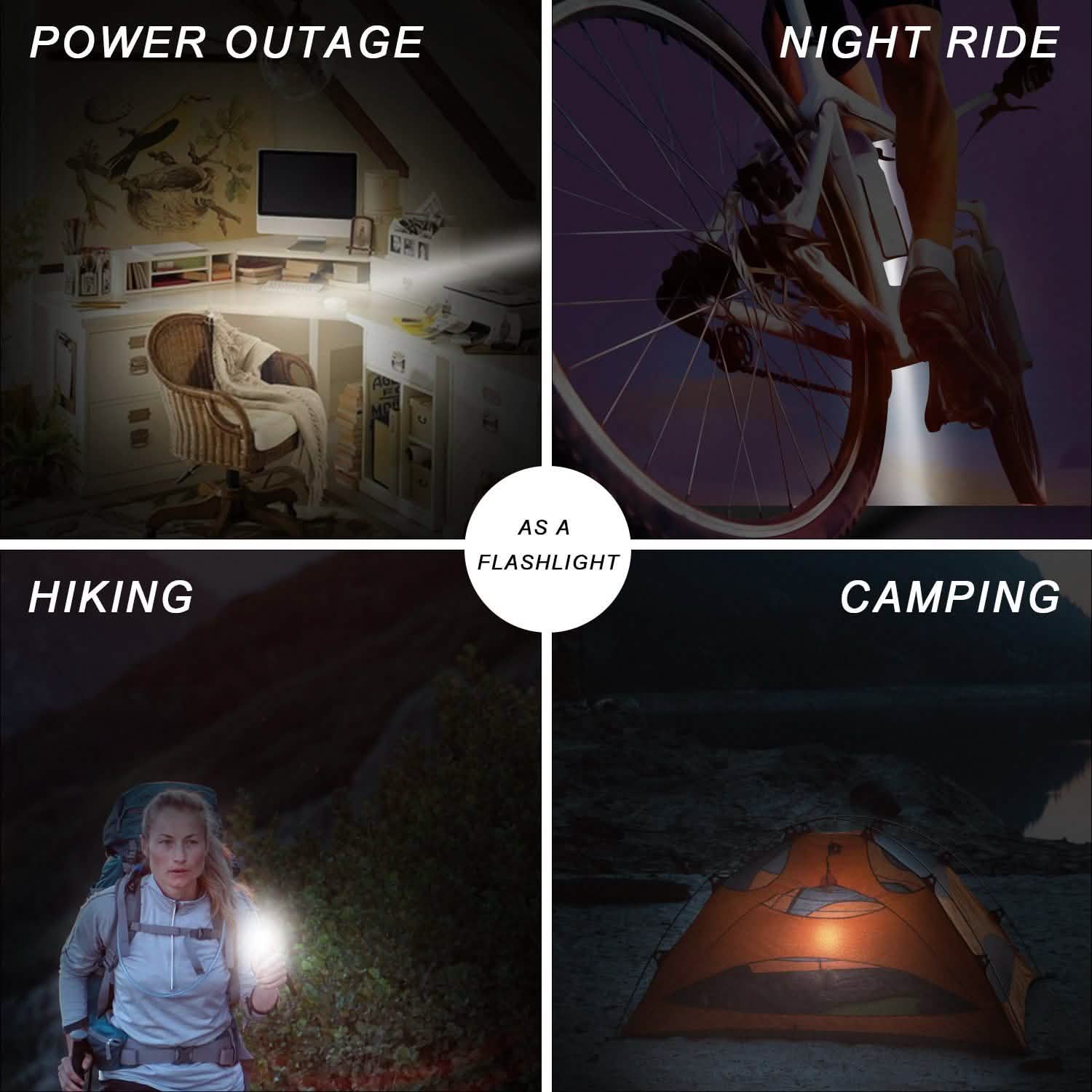 iMounTEK Bike Front Flashlight IPX4 Water-Resistant with Tail Warning/Safety LED Lamp Sports & Outdoors - DailySale