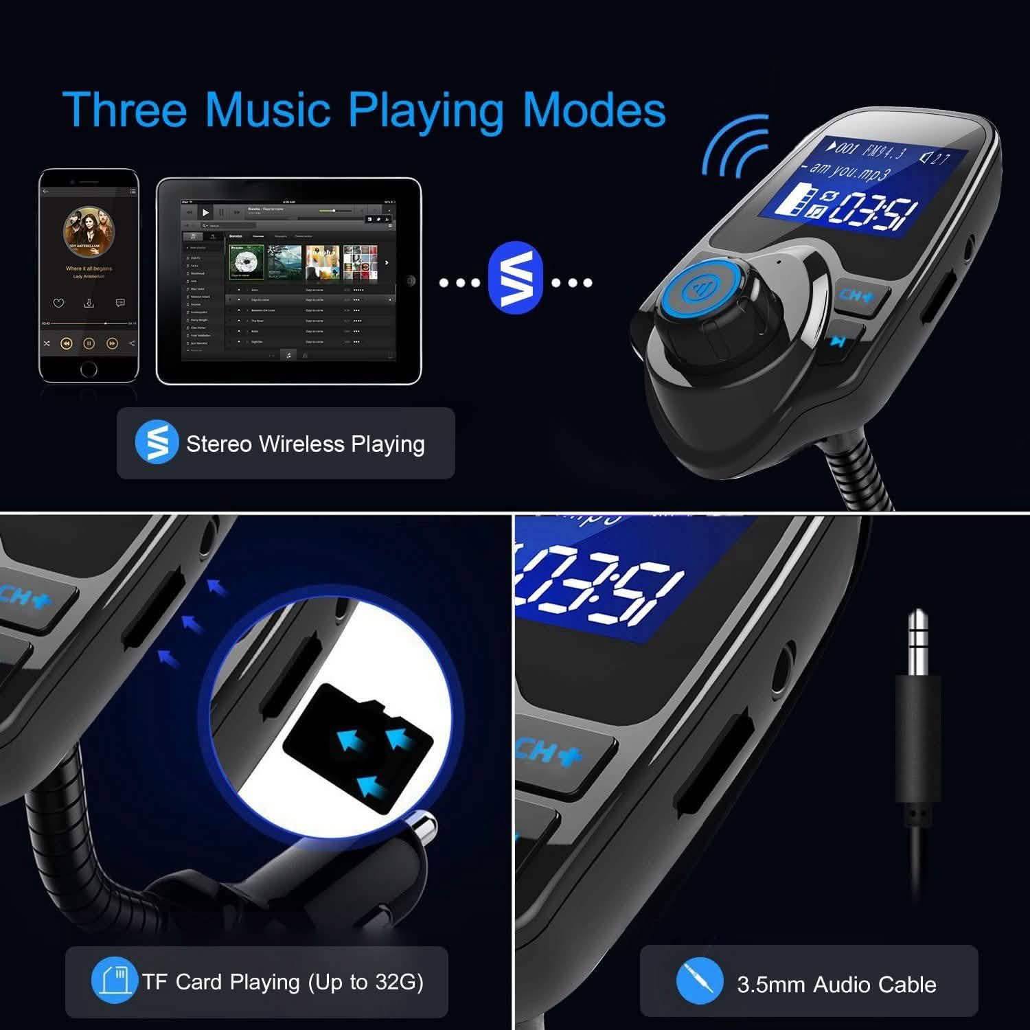 iMounTek Car Wireless FM Transmitter Automotive - DailySale