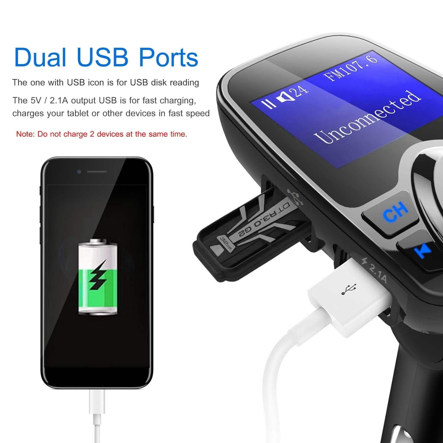 iMounTek Car Wireless FM Transmitter Automotive - DailySale