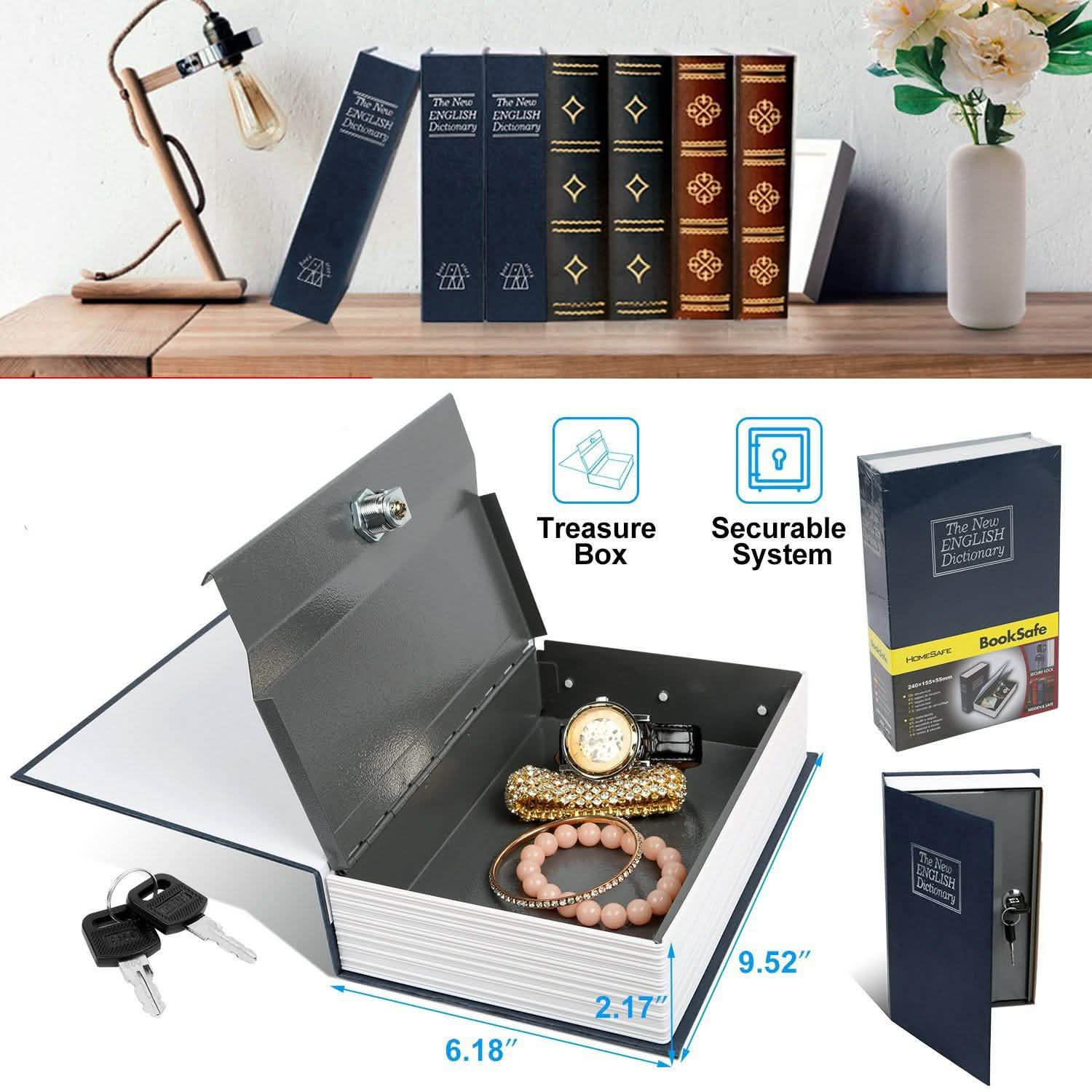 iMountek Dictionary Safe Secret Diversion Book Metal Box Closet & Storage - DailySale