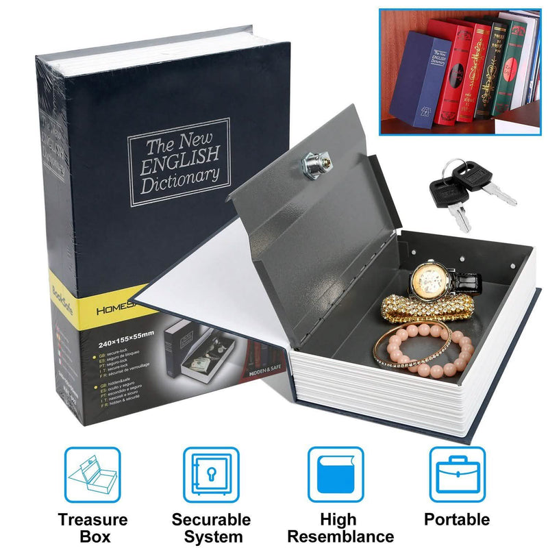 iMountek Dictionary Safe Secret Diversion Book Metal Box Closet & Storage - DailySale
