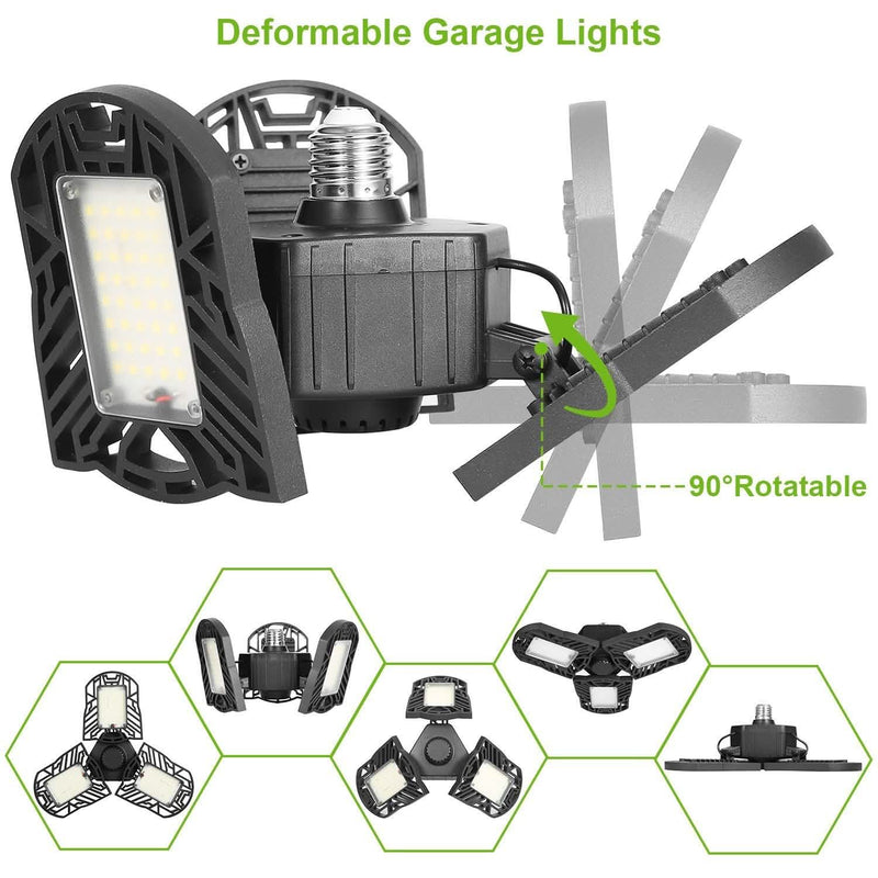 iMounTEK E26 /E27 80W 7000LM 6500K LED Garage Ceiling Light Lighting & Decor - DailySale